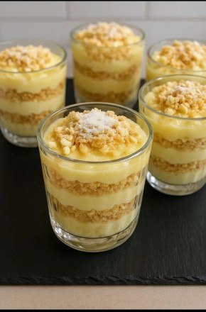 Уникальный десерт «Наполеон» в стакане, который готовится на раз-два