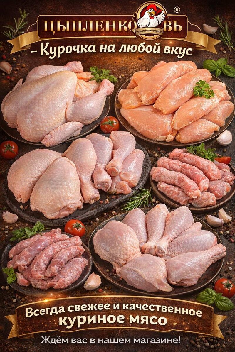 Цыпленковъ: Продукты для всей семьи и пушистых друзей