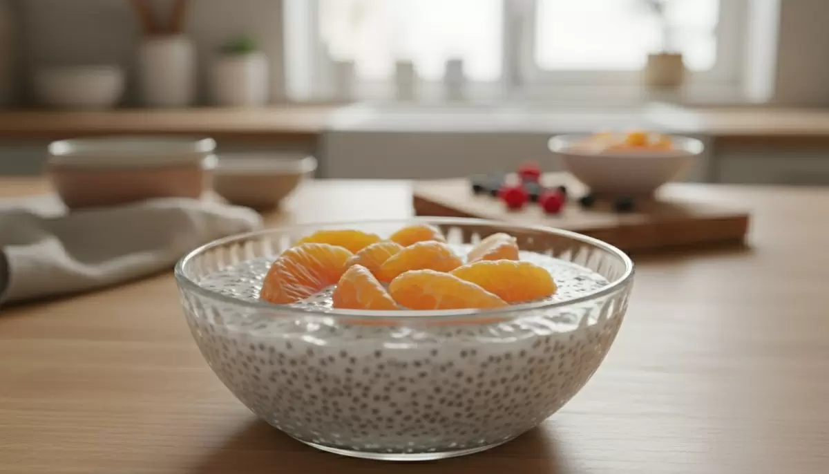 Кокосово-творожный пудинг с чиа: легкость тропиков без сахара